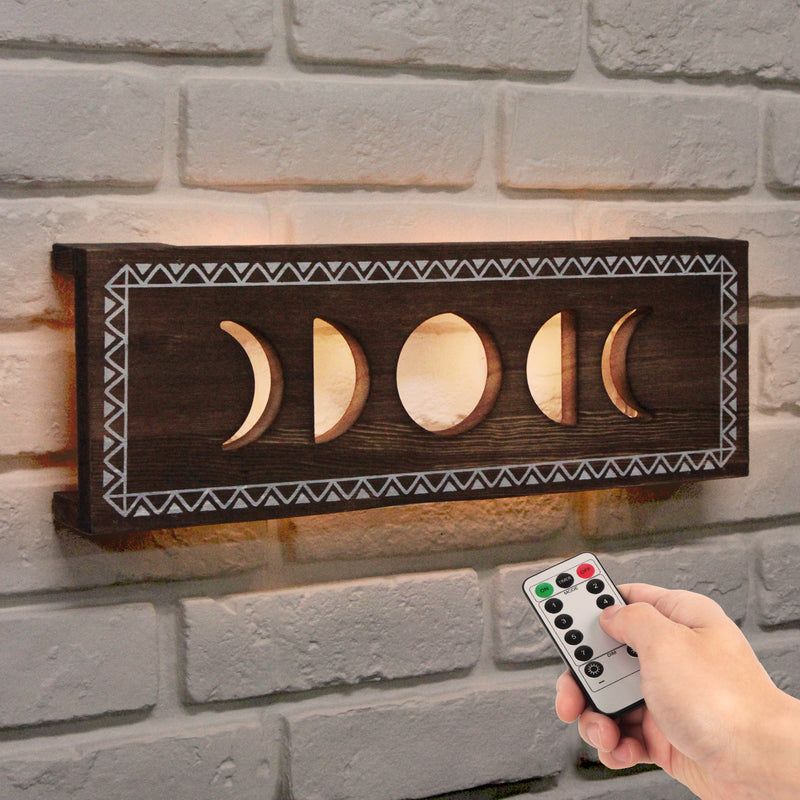 LED Moon Phase Wall Decor Light