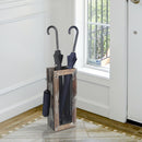 Rustic Umbrella Holder with 4 Hooks