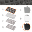 40 Comparment Stackable Synthetic Leather Jewelry Tray (Black)