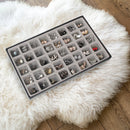 40 Comparment Stackable Synthetic Leather Jewelry Tray (Black)