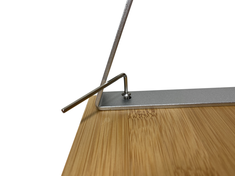 Wooden Tablet, Book Stand for Desk with Silver Metal Legs
