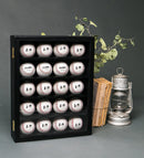 20 Baseball Leather Display Case Cabinet Wall Rack Holder