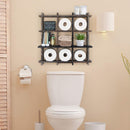 Wooden Bathroom Shelf with 9 Comparments