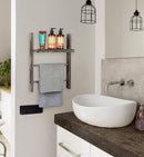 Wall Mount Towel Rack with Shelf