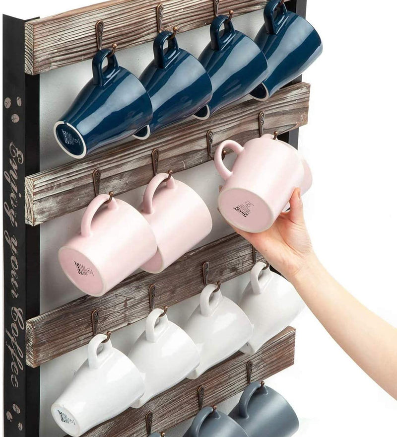 Coffee Mug Holder 3-12 cup Sets, Wall Mounted Mug Hooks