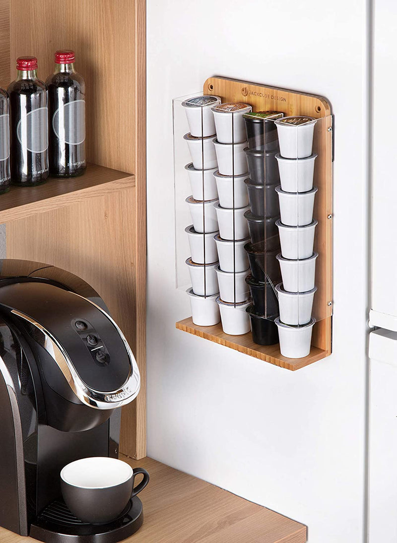 Wall Mount K Cup Coffee Dispenser Organizer with Magnet