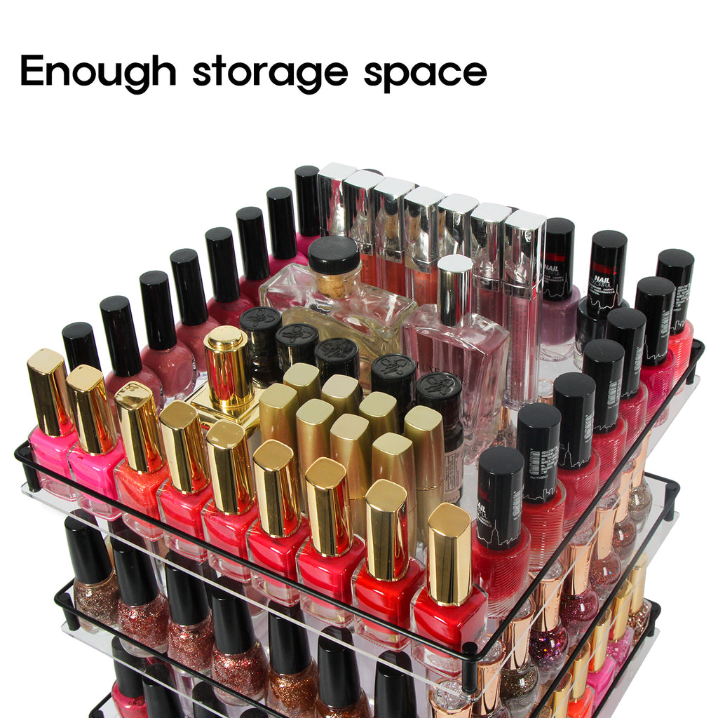 BTremary 6 Tiers Clear Nail Polish Display Rack Stand Holder,Acrylic Nail  Polish Organiser Storage Rack Shelf Holds up to 96 Bottles,Essential Oil  Paints Ink Holder : Amazon.co.uk: Beauty