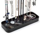 3 Tier Black Metal Jewelry Display Treer Stand with Tray Storage