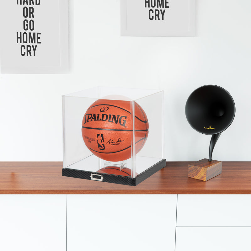 Basketball Display Case with Carbon Fiber Base