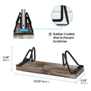 Rustic Wood Vertical Monitor Laptop Stand