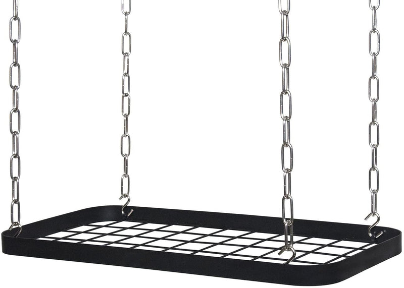 Ceiling Mount Grid Pot Pan Rack with 8 Hooks