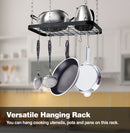 Ceiling Mount Grid Pot Pan Rack with 8 Hooks