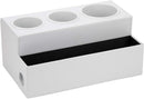 Hair Dryer and Styling Product Tool Holder Organizer with 4 Comparments (White)
