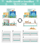 Set of 2 Floating Ledge Shelf for Kids Nursery