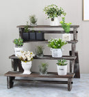 4 Tier Wood Stair Display Riser Stand