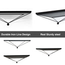 Set of 3 Black Metal Wall Mount Floating Shelves