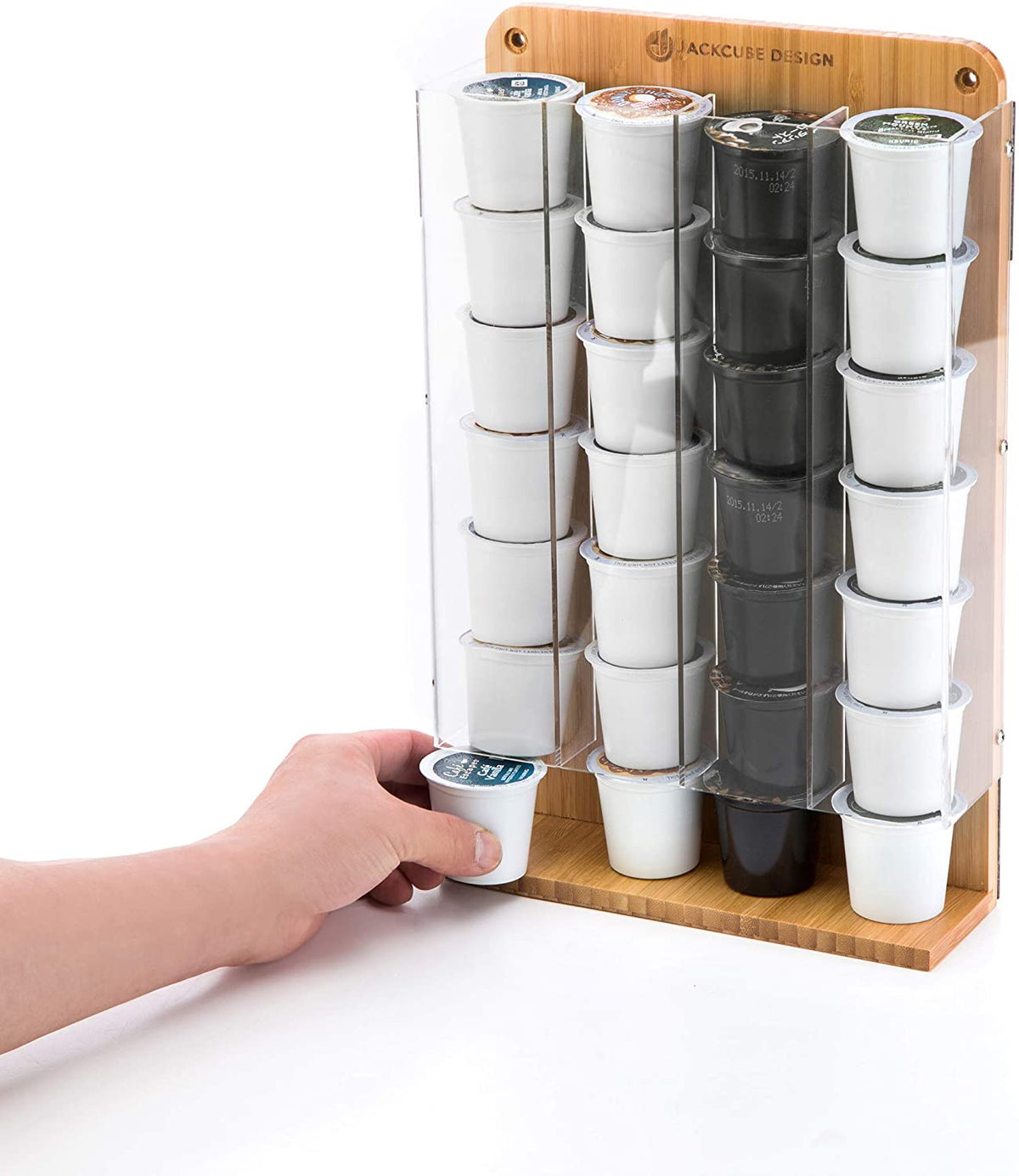 Wall Mount K Cup Coffee Dispenser Organizer with Magnet – J