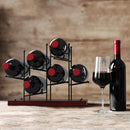 Tabletop Metal Wine Rack for 6 Bottles