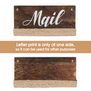 Rustic Torched Wooden Tabletop Mail Organizer Box for Entryways