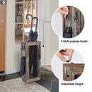 Rustic Umbrella Holder with 4 Hooks