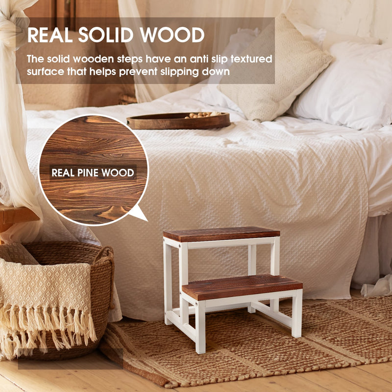 Solid Wood 2-Step Stool