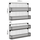 Set of 2 Wall Mount Spice Bottle Rack (2 Tier)