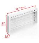 White Wood Jewelry Organizer Wall Mount with Metal Hooks