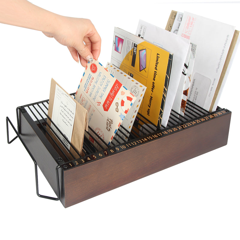 Monthly Office Desktop Bill & Mail Organizer (31 Sections)