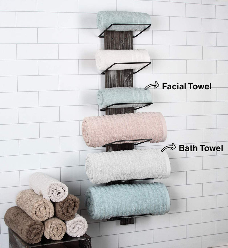 6 Tier Wall Mount Towel Rack Shelf Holder