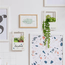 Set of 2 White Wall Hanging Planter- Indoor Succulent, Flower Wall Mount Ceramic Pots