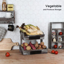 2 Tier Wooden Fruit Basket with Chalkboards