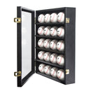 20 Baseball Leather Display Case Cabinet Wall Rack Holder
