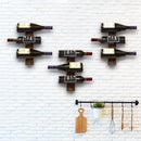 Wall Mount Wine Rack Organizer for 9 Bottles