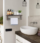 Wooden Bathroom Towel Rack Shelf