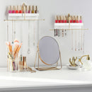 Set of 2 Gold and White Wall Mounted Hanging Jewelry Organizer