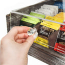 9 Comparments Rustic Wood Tea Bag Storage Organizer Box