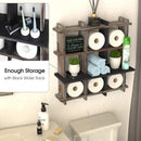 Wooden Bathroom Shelf with 9 Comparments