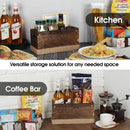 Rustic Torched Wooden Tabletop Mail Organizer Box for Entryways