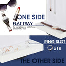 Rotating White Two-Sided Jewelry Display Stand