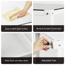 2 Tier Glass White Square End Side Table