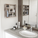 Rustic Wood Cube Storage Shadow Box Display Case (5 Compartments)