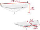 Set of 2 White Metal Wall Mount Floating Shelves