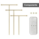 3 Tier Gold Metal Jewelry Display Stand with Marble Tray