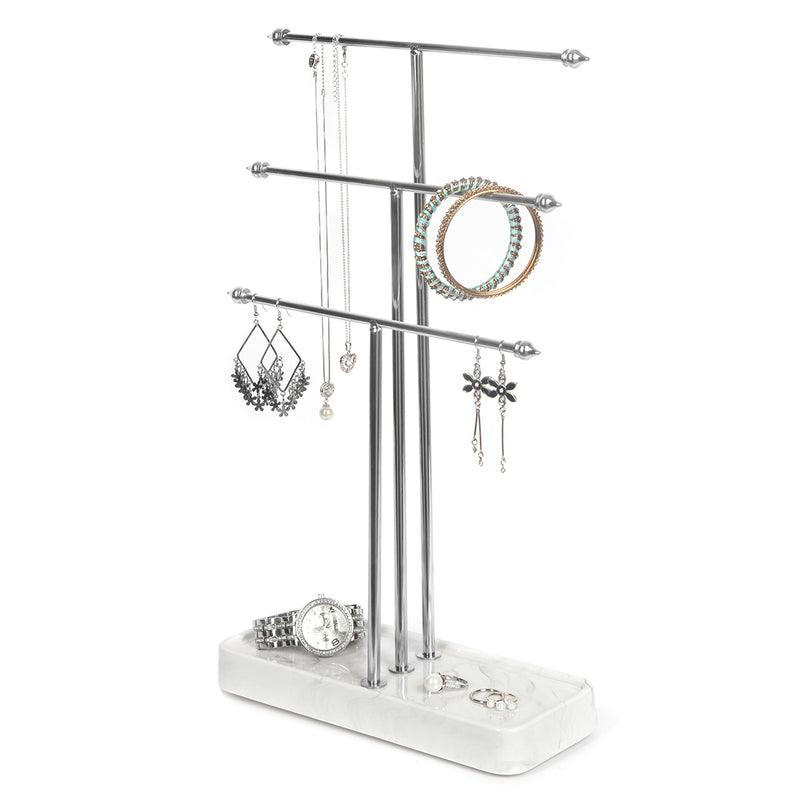 3-Tier Jewelry Watch Bracelet Holder Display Stand 3-Bar Organizer Rack