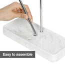 3 Tier Silver Metal Jewelry Display Stand with Marble Tray