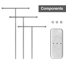 3 Tier Silver Metal Jewelry Display Stand with Marble Tray