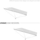 Set of 2 White Metal Wall Mount Floating Shelves