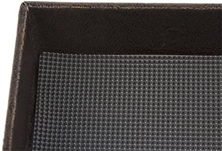 Leather Rubber Finger Scraper Matte Valet Tray Storage (Brown)