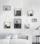 Set of 4 White Floating Square Shelves