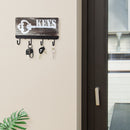 Wooden Key Holder with 4 Hooks